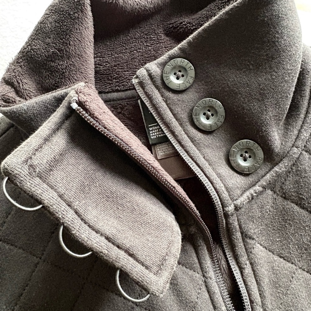 The North Face Caroluna Quilted Jacket Fleece Lined Coat XS - Picture 7 of 7